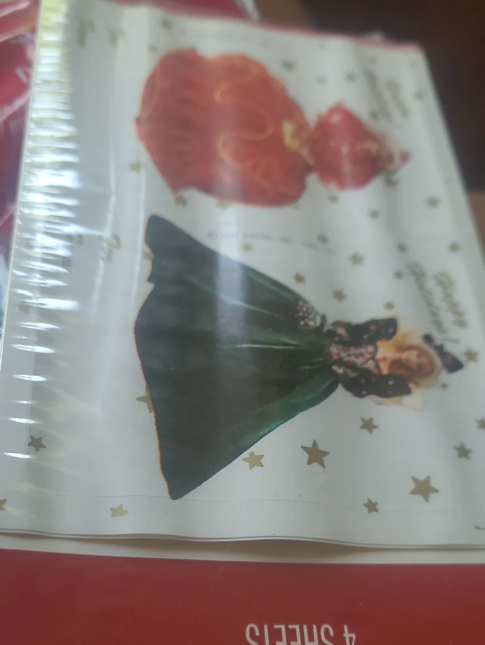 Hallmark Red Green Gold Designer Tissue & Seals
